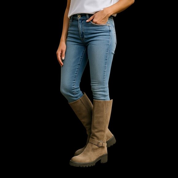 La Canadienne Women's Taupe Tall Knee-High Boots - Size 5 Medium, New In Box - Picture 6 of 6